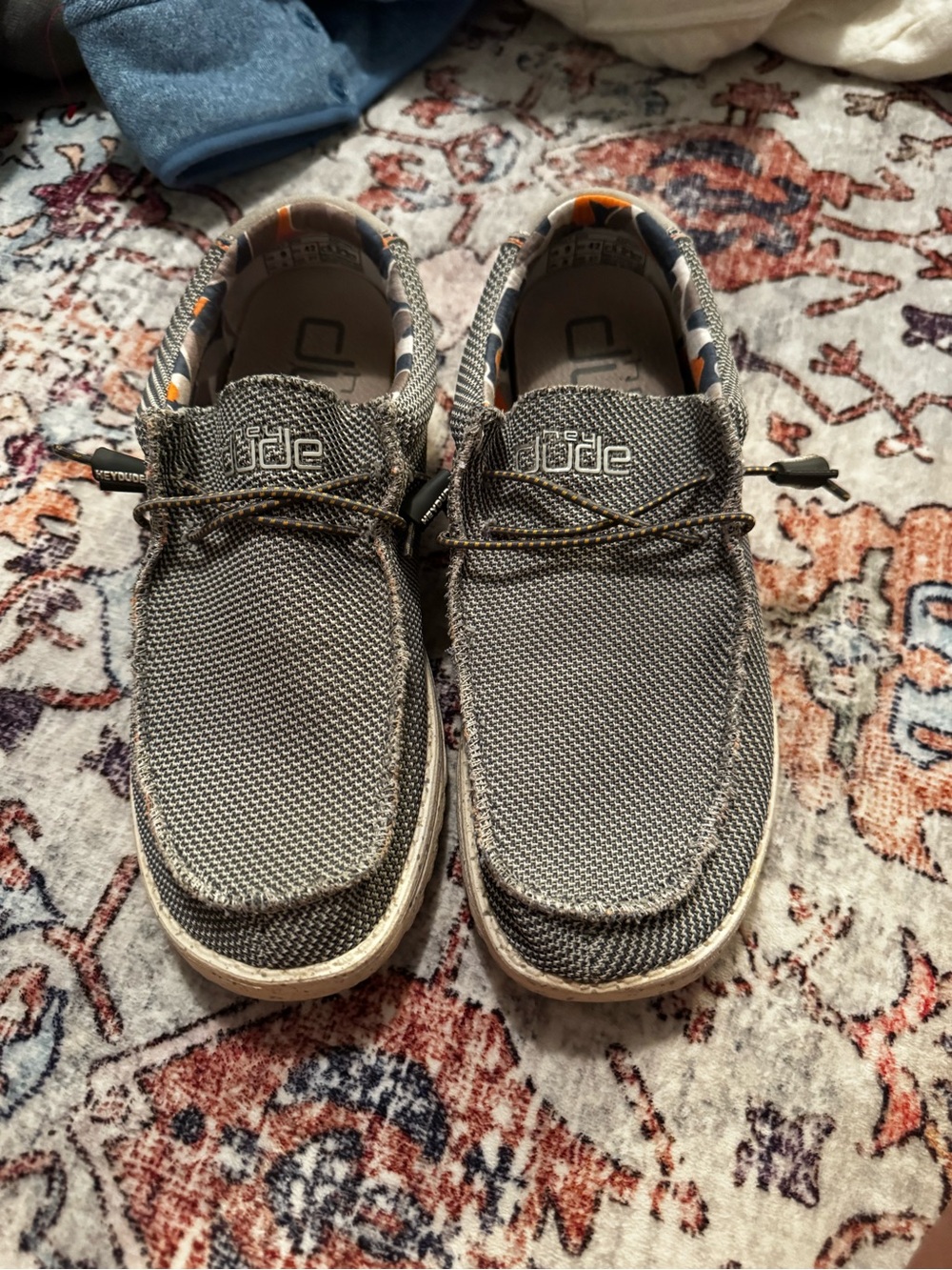 Hey Dude Men's Grey Wally Slip-On Loafers